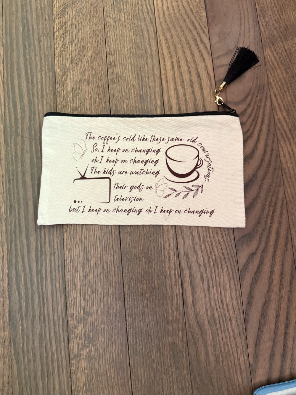 Kevin Jonas Changing Song Lyrics  Coffee Print Zipper Pouch